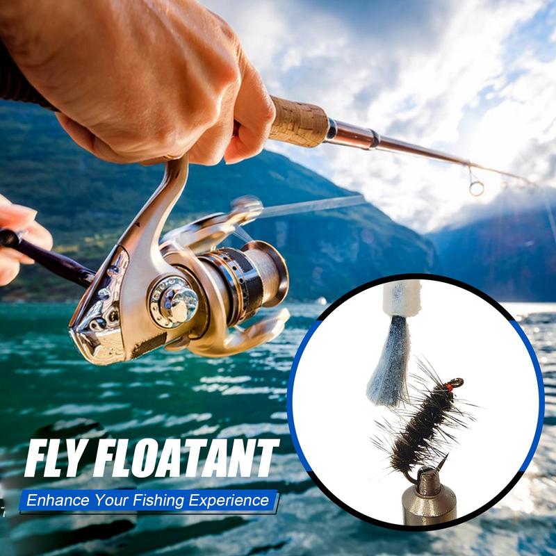 Trockenfliegen-Schwimmmittel Erhöht den Schwebeeffekt Natürlicher Extrakt Hydrolysierbar Lang Anhaltend Fliegenpulver Fliegenfischen Schwimmmittel Angelwerkzeug