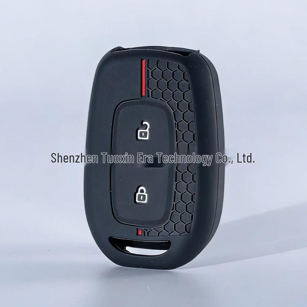 Renault Koleos 3-Button Silicone Key Cover with Honeycomb Design