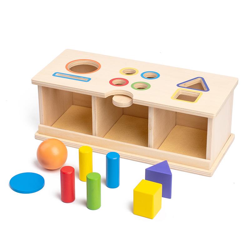 Montessori Wooden Geometric Shape Recognition Toy for 0-3 Year Olds
