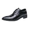 Men's Large Size Stone Pattern Leather Brogue Shoes - Formal & Casual British Style for Weddings & Business