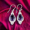 Iolite Gemstone 925 Sterling Silver Jewelry Handmade Earrings 1.80" Gift For Her EE-42-7