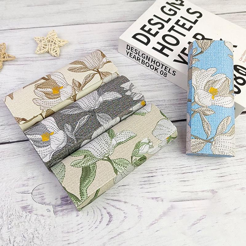 Simple Portable Flower Print Eyewear Case Magnetic Suction Sunglasses Storage Box For Women Girls  Dustproof Glasses Case