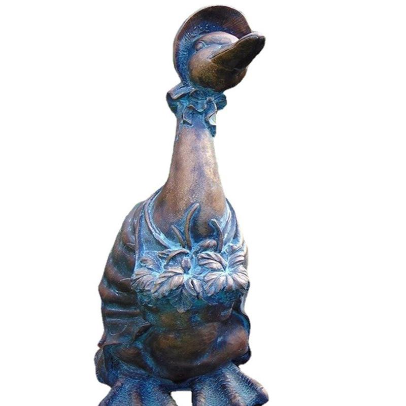 15cm Bronze Resin Garden Ornament Patio Lawn Decoration Statue