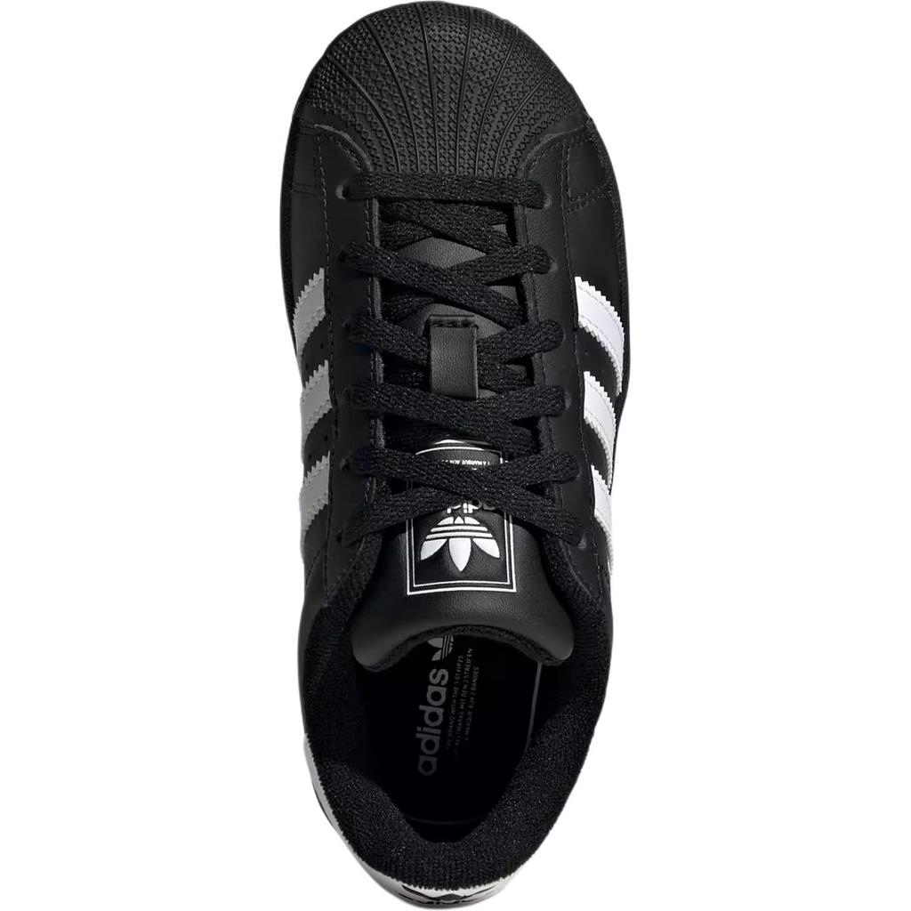 Adidas Originals Superstar 2 Cushioning Low top Kids' Skateboarding Shoes Black Children Aged 3 7 Years Old JH9981
