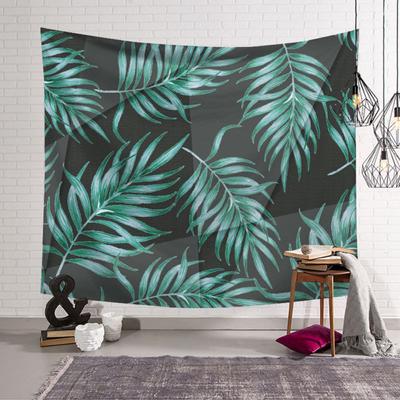 Printed Tapestry, Personalized Design of Green Plants, Nordic Room Background Cloth, Bedroom Hanging Cloth, Wall Cloth