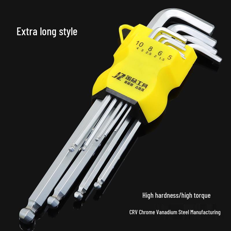 Chrome Vanadium Steel 9-Piece Hex Key & Torx Wrench Set