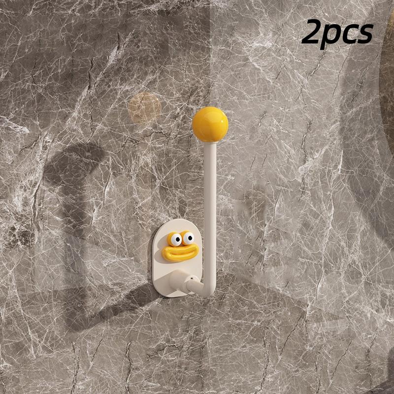 2pcs, Super Strong Adhesive Hooks - Hair Accessory Storage, Dormitory Hooks, Teacher Supplies, Back To School Supplies