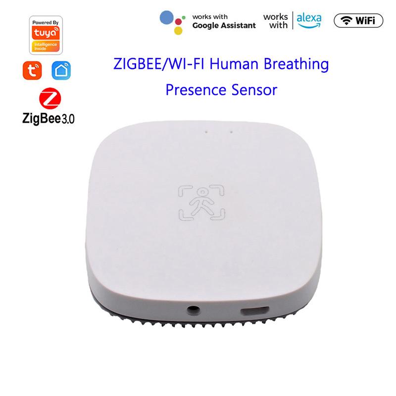 Tuya Smart Statico Non Presidiato Rilevamento Attivo di Movimento Fretful ZIGBEE/Wl-FI Sensore di Presenza Respirazione Umana Allarme Push Radar