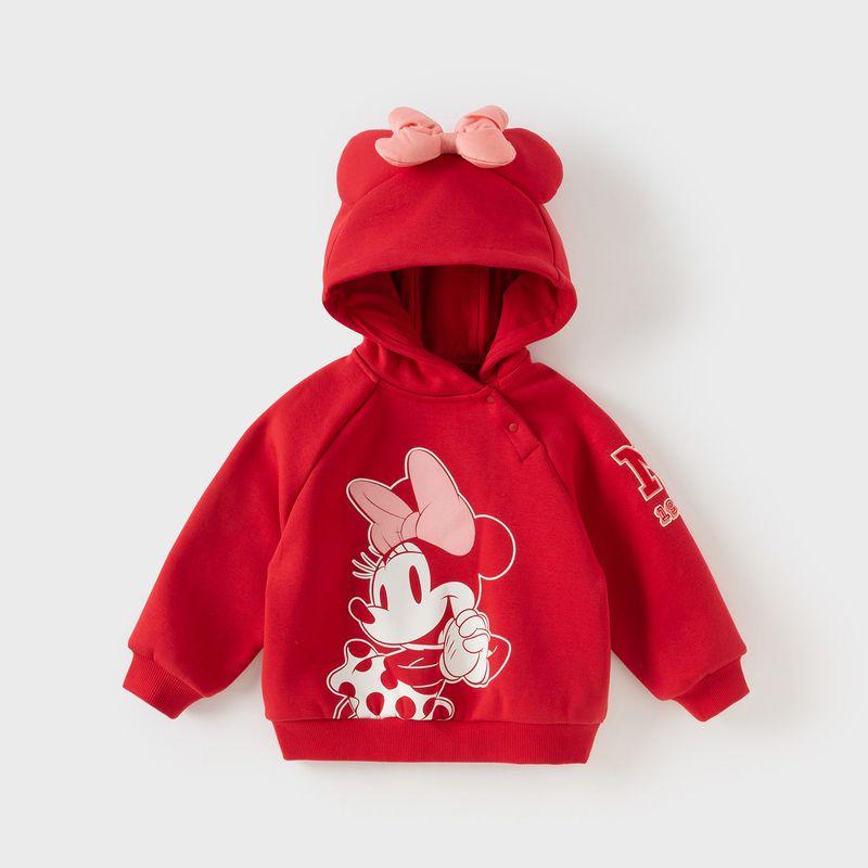 Disney Ip David Bella Girls  Antibacterial Sweatshirt 2026 Autumn and Winter New Boys  Fleece Hooded Pullover