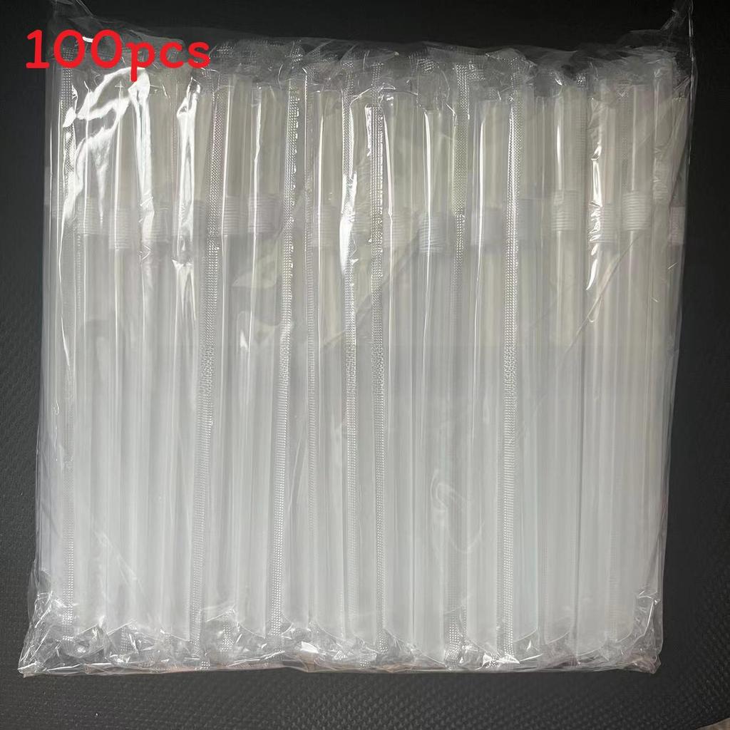 Disposable Bent Straw Milk Tea Drinking Straw With Sharp Tip For Takeout And Coffee