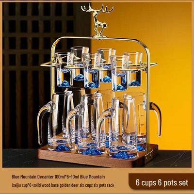 Shangqi Handgjort Glas Baijiu Karaffset