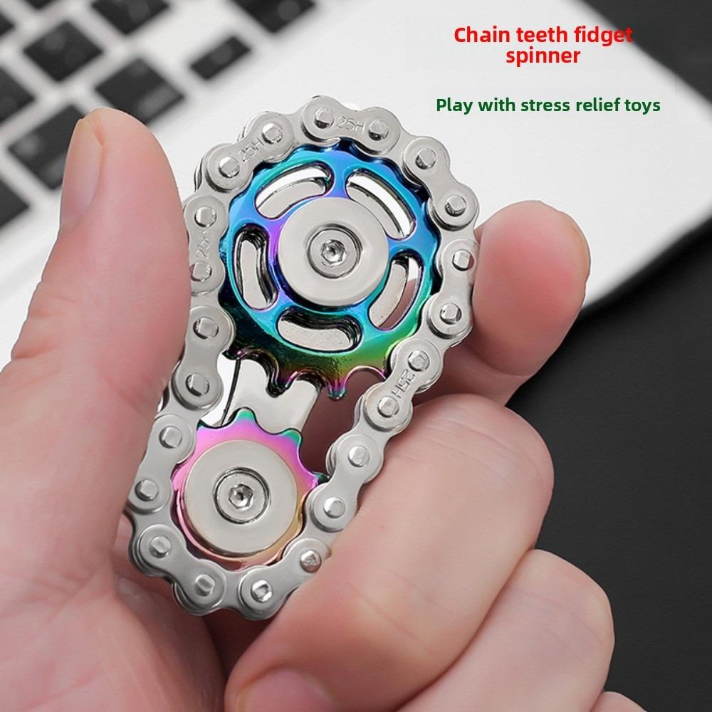 Kovový ruční klíčový mechanismus Fidget pro uvolnění stresu, dekorační model, nástroj pro soustředění, kancelářská stolní hračka pro dospělé, řetízek na snižování úzkosti