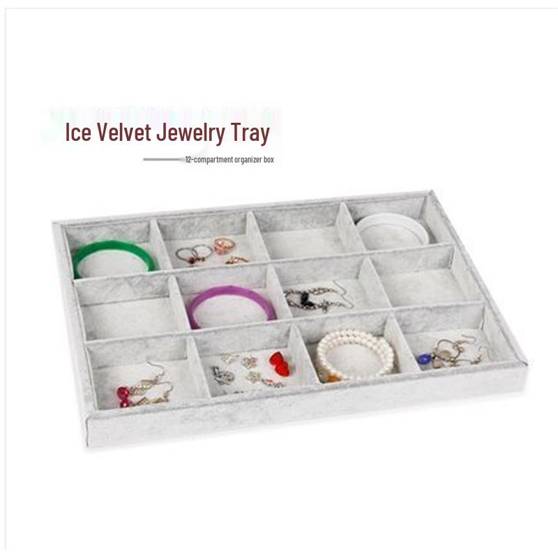 Transparent Acrylic Multi-Compartment Jewelry & Lipstick Display Stand