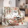 1pc Panda Blossom Lightweight Flannel Blanket, Comfortable and Warm Blanket, for Office and Camping Sofa Bed204