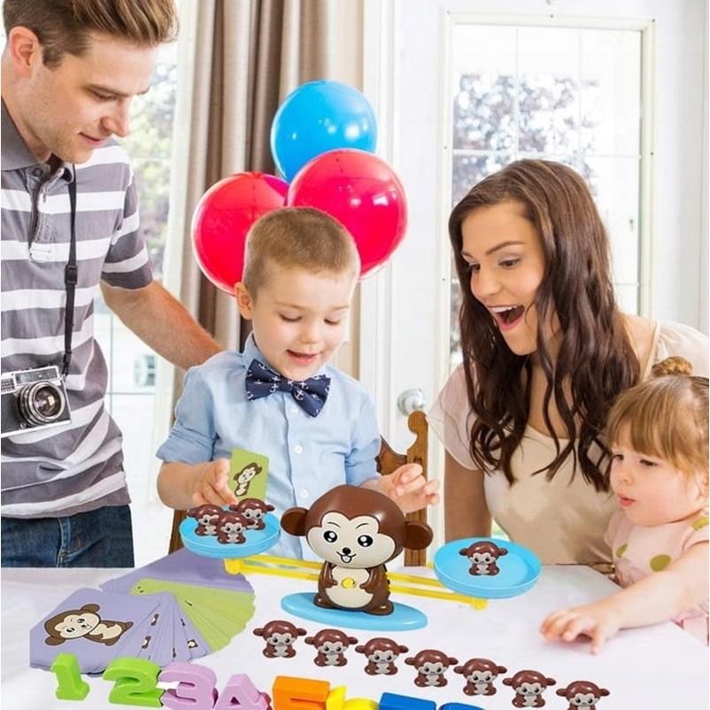 Monkey Scale Educational Game Learning Counting Numbers For Children