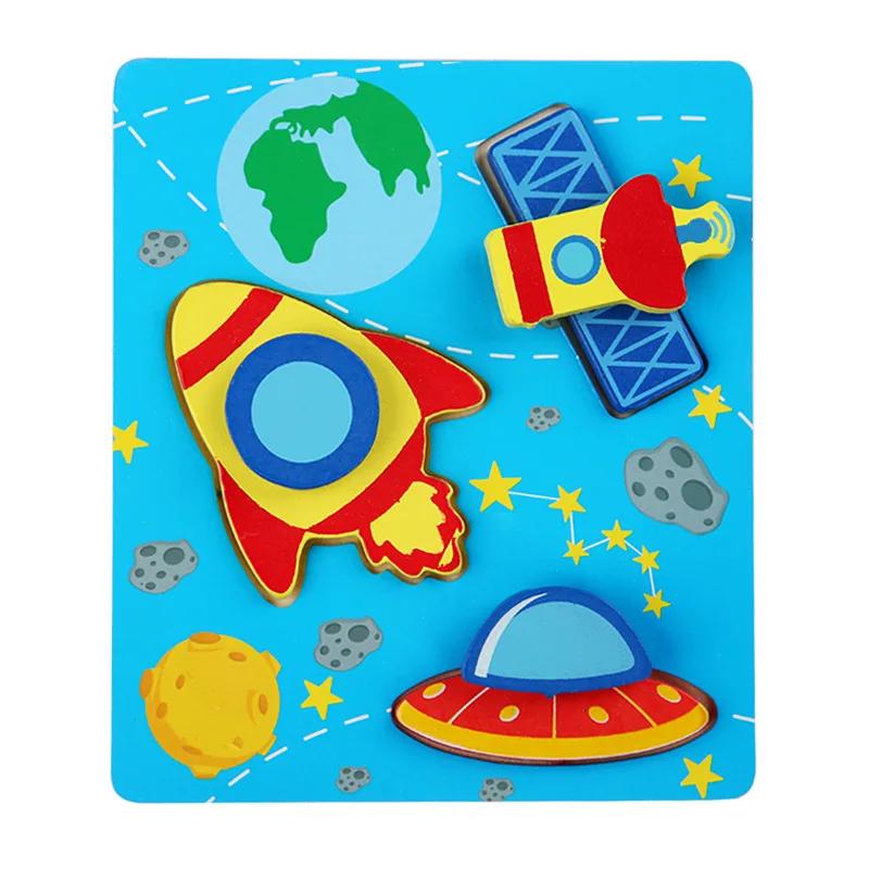 Rompecabezas de Madera 3D para Bebés Montessori Juguetes de Rompecabezas de Emparejar para Niños