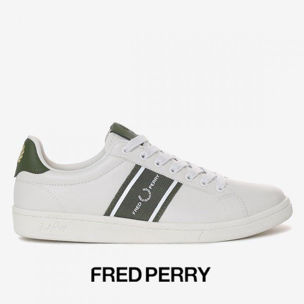 Fred Perry Unisex Branding Webbing Leather Sneakers B721 Sfpu2315305 254 290