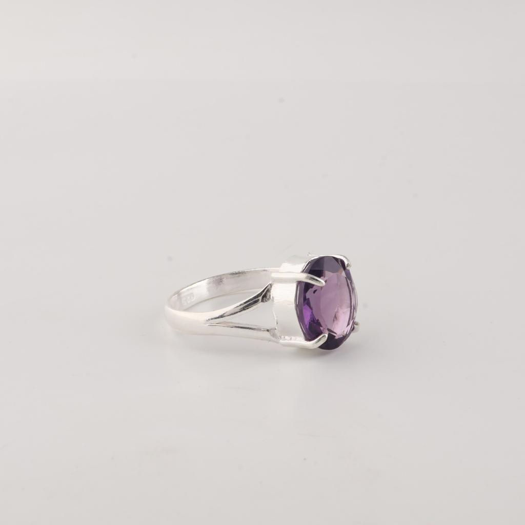 Natural Amethyst Gemstone 925 Sterling Silver Handmade Jewelry Designer Ring Valentine's Gift For Your Love RR-75-11