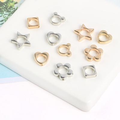 Ccb Gold Electroplated Cat Head Star Love Flower Square Spacer Beads Diy Necklace Bracelet Earrings Jewelry Accessories