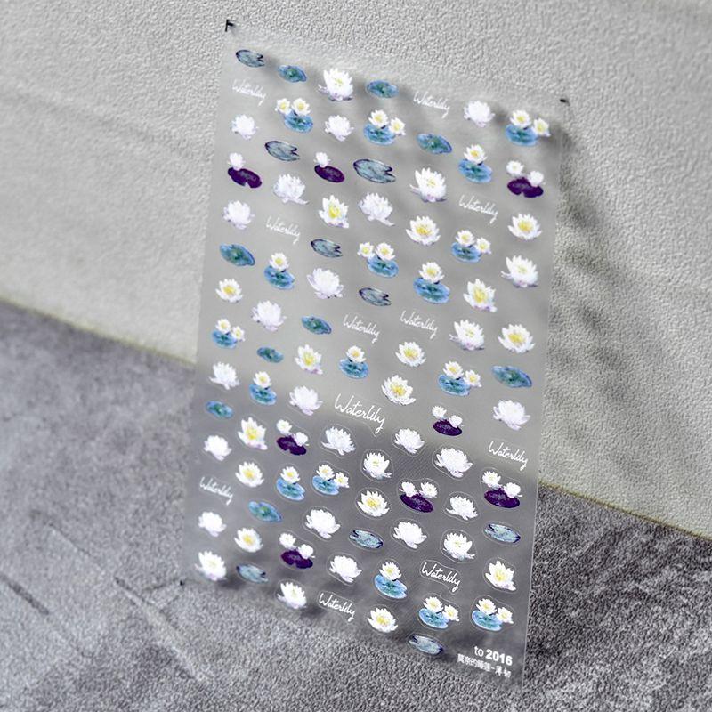 

Monet Water Lily Garden Nail Stickers Tomoni Embossed Thin Tough Retro National Style Nail Stickers Adhesive Decorations Monet s Water Lilies 2016((Thin and tough))