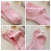 Plush Socks with Rabbit Ears Women Winter Warm Fluffy Socks Thick Soft Cute Floor Socks for Home Bedroom Living Room Sleep