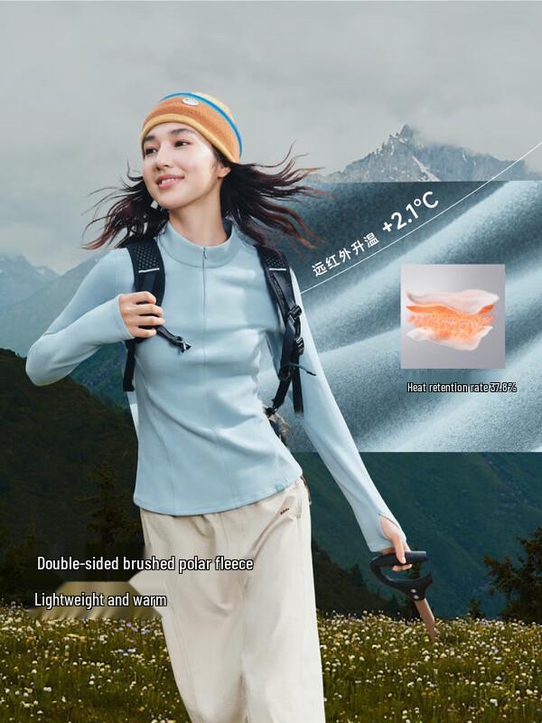 Beneunder Women s Half-Zip Fleece Base Layer Shirt