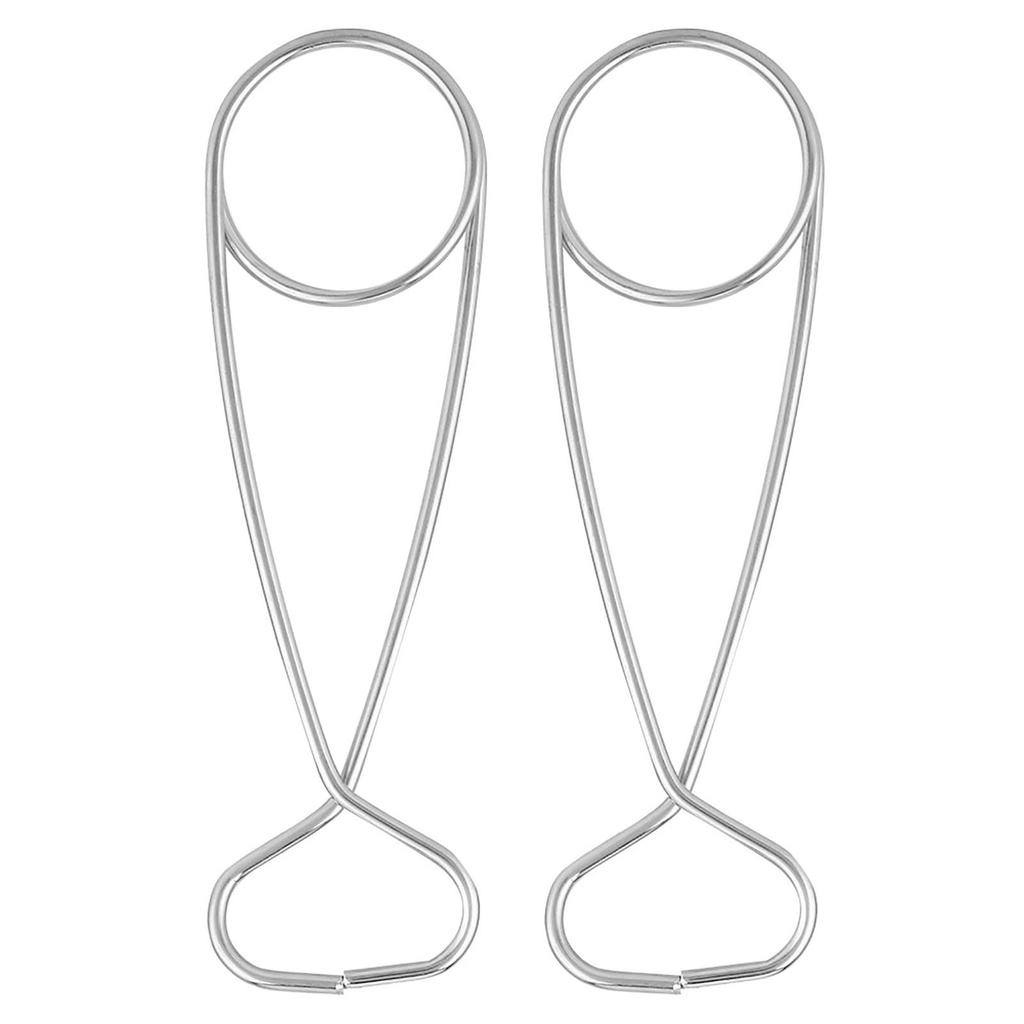 2Pcs Stainless Steel Fish Mouth Jaw Spreaders Hanging Hook Rack for Cooker Water Bottle