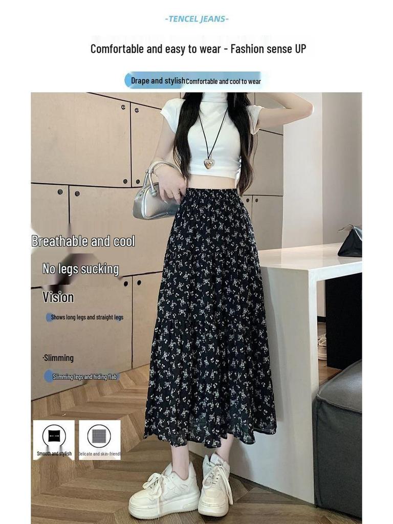 2026 Floral A-Line Midi Skirt: Gentle & Ladylike Spring/Summer Style