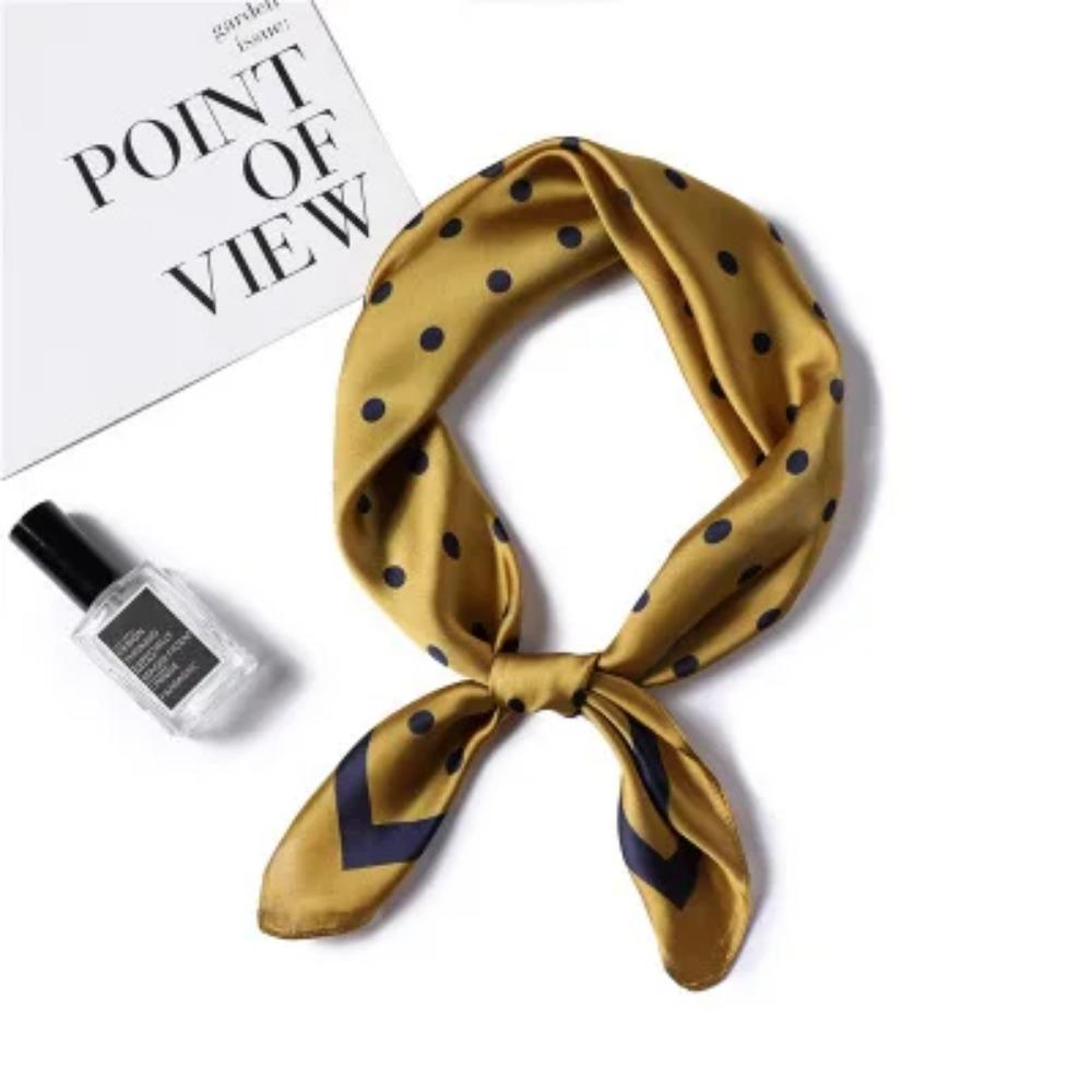 2025 Summer Luxury Brand Silk Scarf Square Women Shawls And Wraps Fashion Office Small Hair Neck Hijabs Foulard Scarves 70*70cm