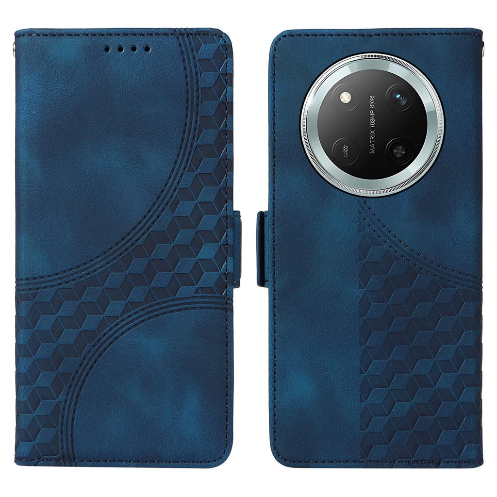 Leather Case for Honor Magic7 Lite 5G/X9c 5G/X60 Pro 5G Rhombus Starry Imprinted Phone Cover