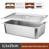 Matbehållare i rostfritt stål av kommersiell kvalitet med lock