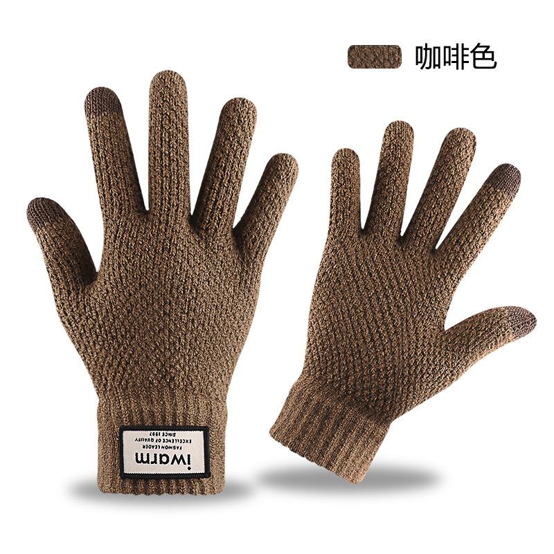 Iwarm liebt Wärme Herren- und Damen-Strickhandschuhe Winter Outdoor Kälteschutz Warme Fleece-Jacquard-Handschuhe Großhandel