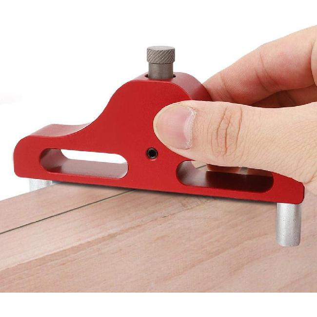 Wood Scribe Gauge, Center Finder Tool, Center Scriber, Marking Center Tool, 1mm Accuracy for Woodworking Device Woodworking Equipment(red)