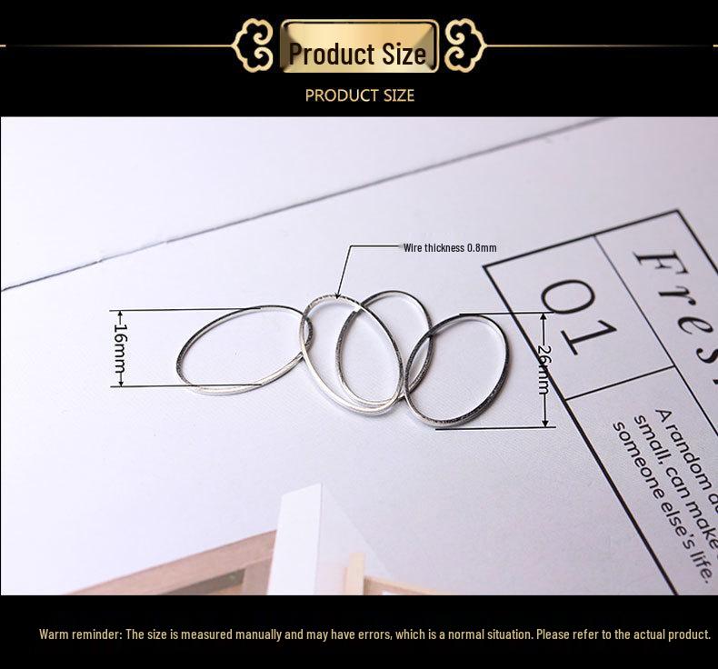 DIY Jewelry Accessories: Geometric Oval and Egg Shape Copper Rings for Earrings