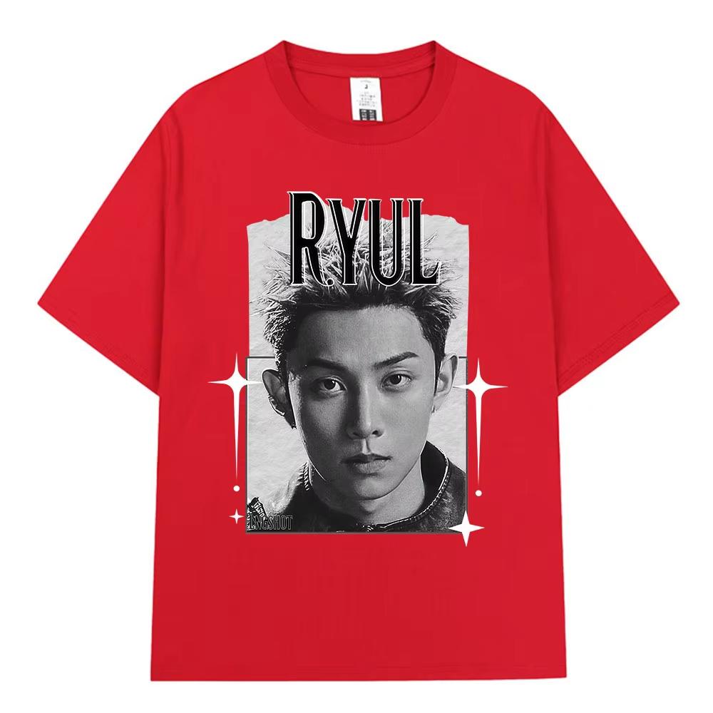 Korean Kpop Hip Hop Group Lngshot RYUL T Shirt Unisex Women Clothing Fashion Harajuku pure Cotton Casual Short Sleeve Tshirts