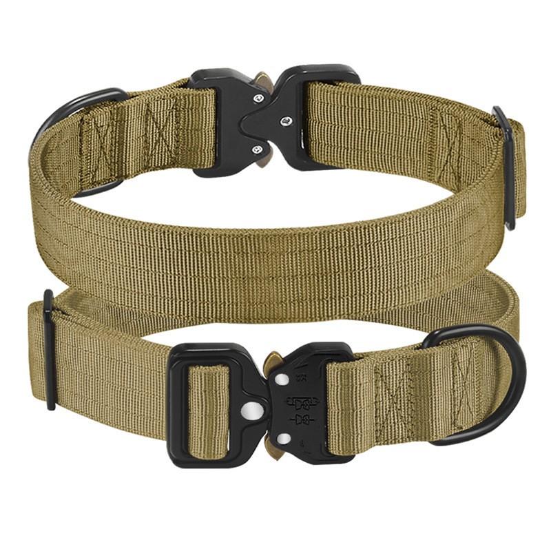 Heavy Duty Dog Collar Nylon Double Layer Webbing Cobra Buckle Medium To Large Dogs