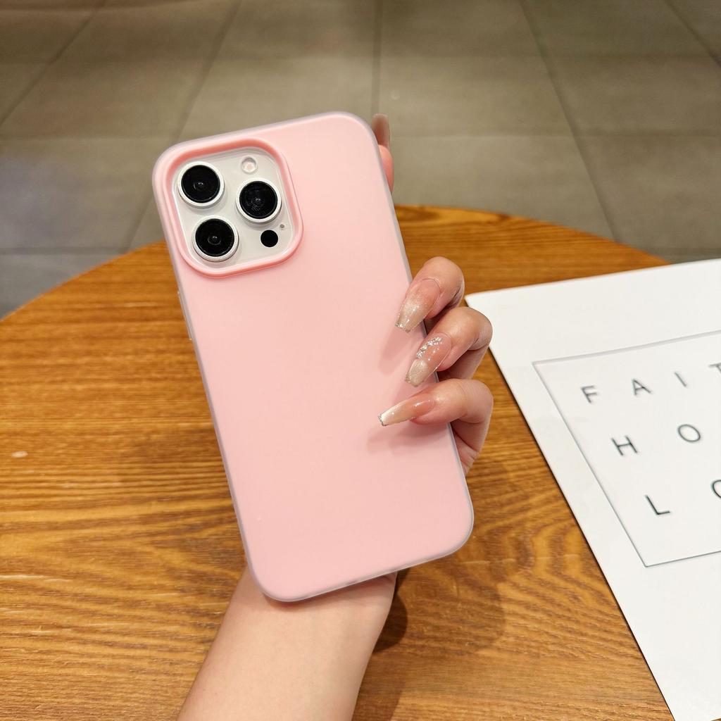 Lightweight Shockproof PP Phone Case for iPhone 15 14 13 Pro Max Solid Color Matte Cover