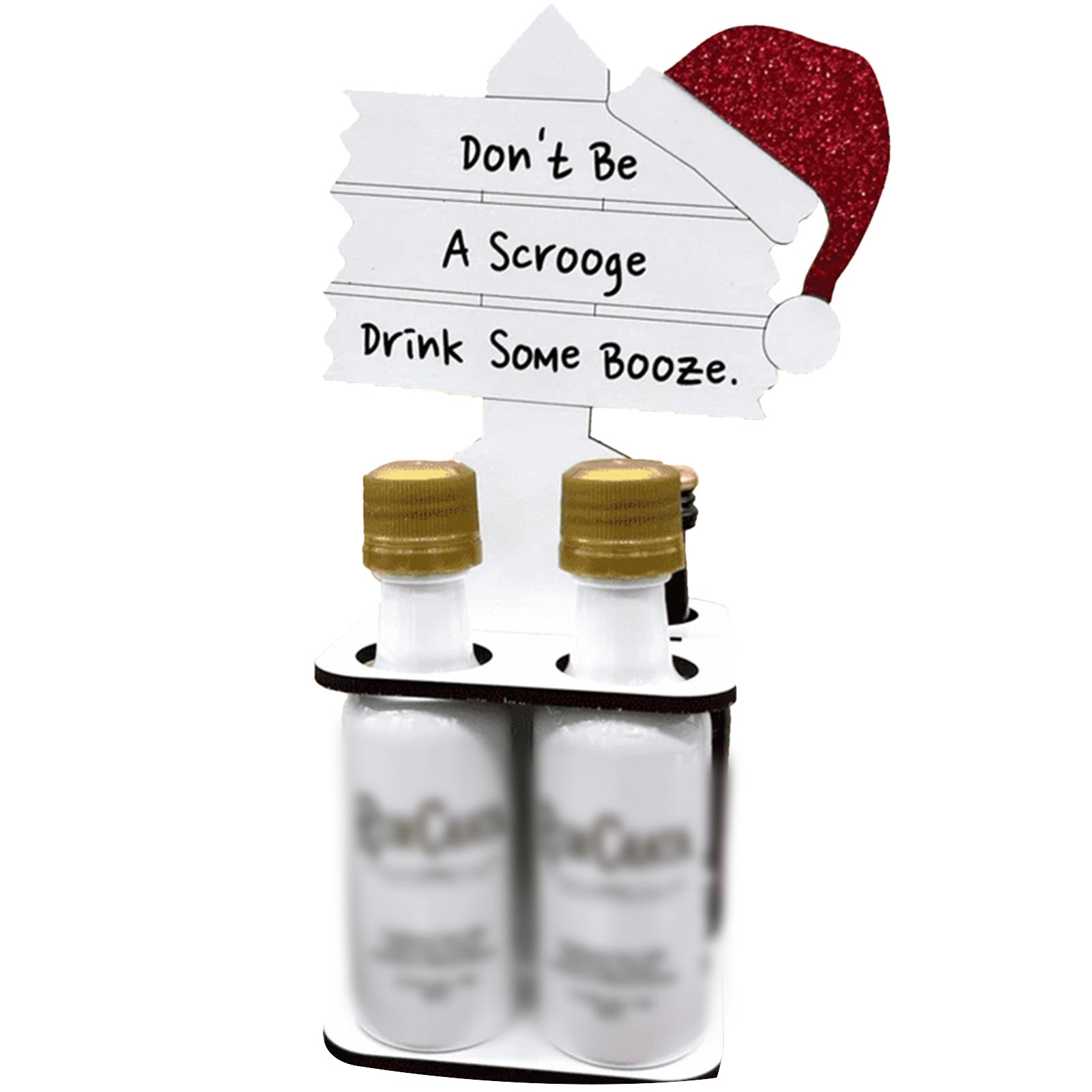 

Christmas Personalized Mini Bottle Rack Wooden Crafts