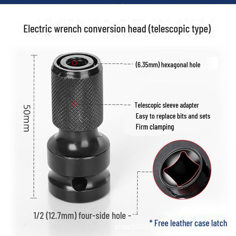 Manicotto Telescopico Adattatore Chiave Elettrica 1/2 Convertitore Multifunzione Cannone Pneumatico