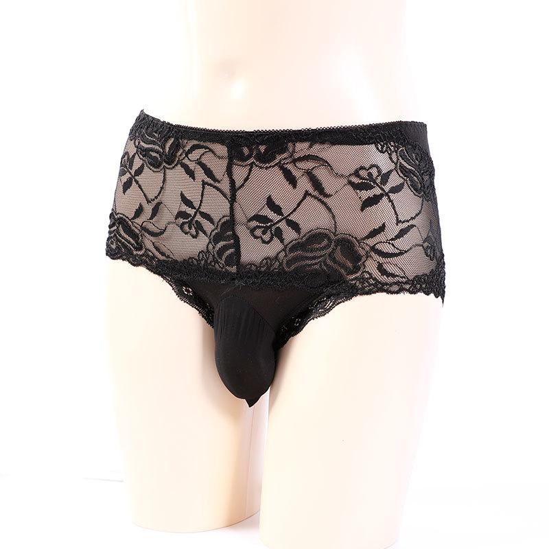 Beschweren über Küsse, japanische Männer Sex JJ Sets aus Strümpfen, Slips, Spitze ultra-dünne nahtlose Slips, Netz atmungsaktiv