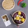 Chinese Dumplings Cover Kitchen with Lid Bamboo Cakeware Cooker Set Cage Bamboo Steamer