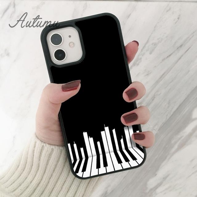 Etui na telefon z muzyką fortepianową i gitarową dla iPhone 11 12 13 14 Pro Max mini X XR XS SE 2020 6S 7 8 Plus Samsung Galaxy S21 S22 Pokrowiec skorupa