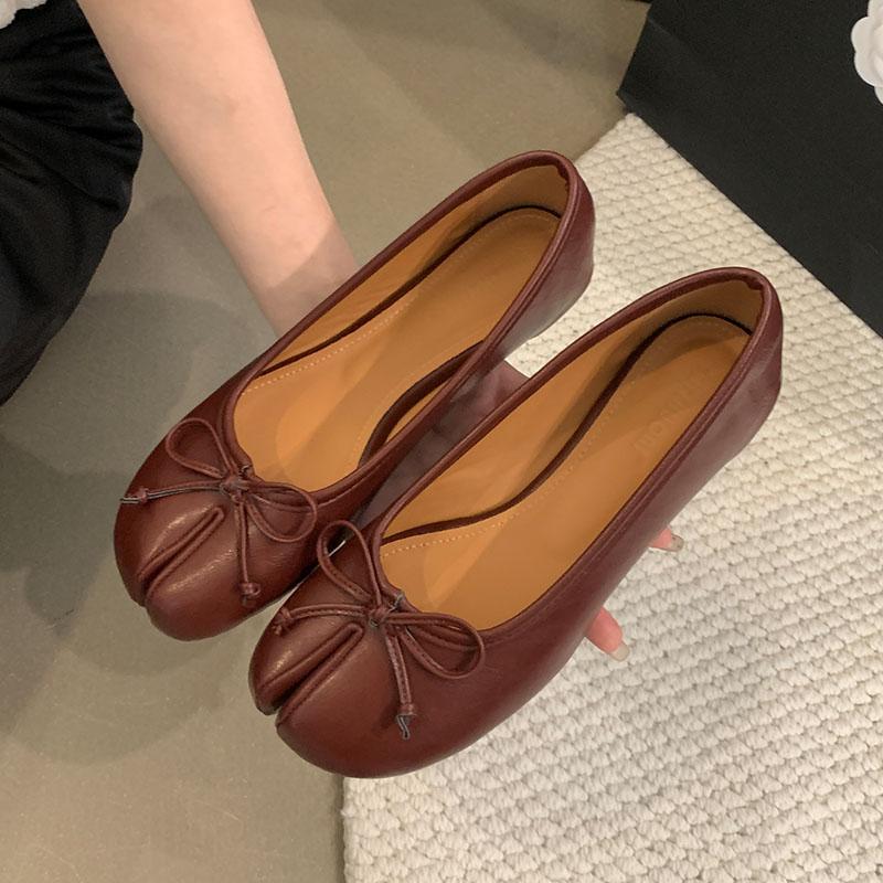 Fashion Fashion Butterfly-Knot Ladies Flats Shoes New In Summer Spring Female Shallow Footwear Strange Toe Women Flats Slip On Shoes