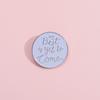 Blue Cartoon Creative Metal Brooch With Unique Letter Design And Style Fashionable