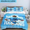 Haaland Calciatore Set Biancheria da Letto 3 Pezzi Stampa 2D (Include 1 Copripiumino + 2 Federe Senza Imbottitura), Decorazione camera da letto, Regalo ventilatore