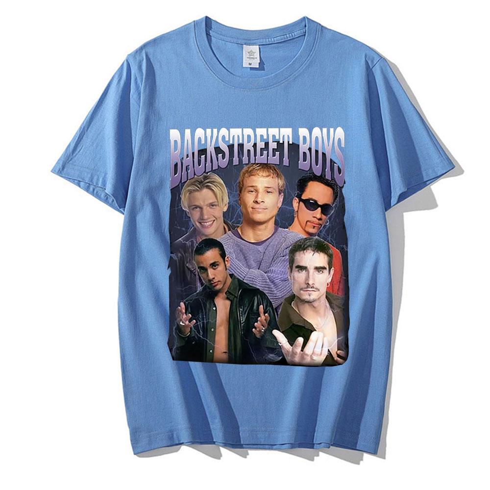 Classic 90s Backstreet Boys Rock Band TShirt Unisex Vintage Punk Tee Shirt Unisexs Hip Hop TShirts Oversized Harajuku Streetwear