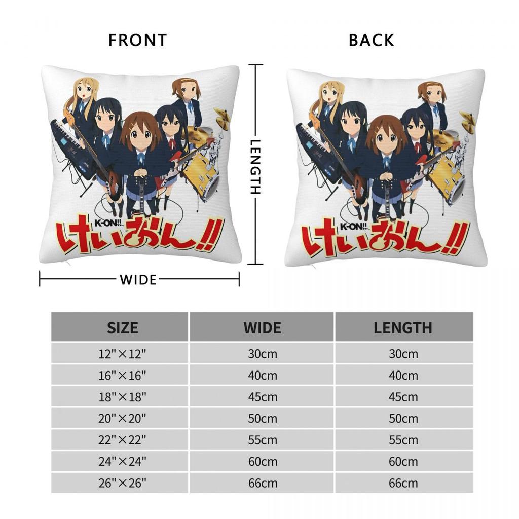 K-On! Logo Pillowcase Product Soft Cushion Cover Pillow Covers Home Decoration Square Multi Size
