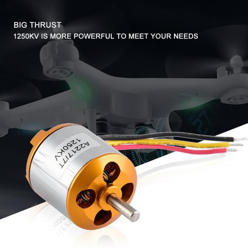 Buy A2217 Brushless Motor RC Fixed Wing Drone Motor 1250KV Big Thrust