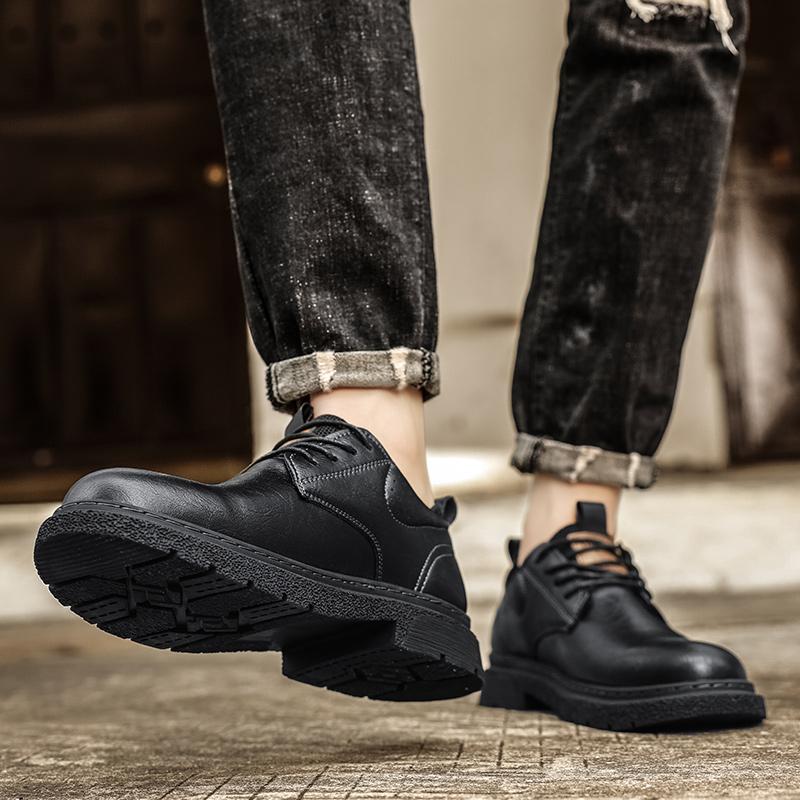Män Klänning Skor Läder Affärsfest Läder Bröllopsskor Män Flats Oxfords Formell Skor