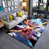 Anime Style Carpet with Intense Lightning Character Scene Print Suitable for Use As an Anti-slip for Living Room Bedroom Sofas